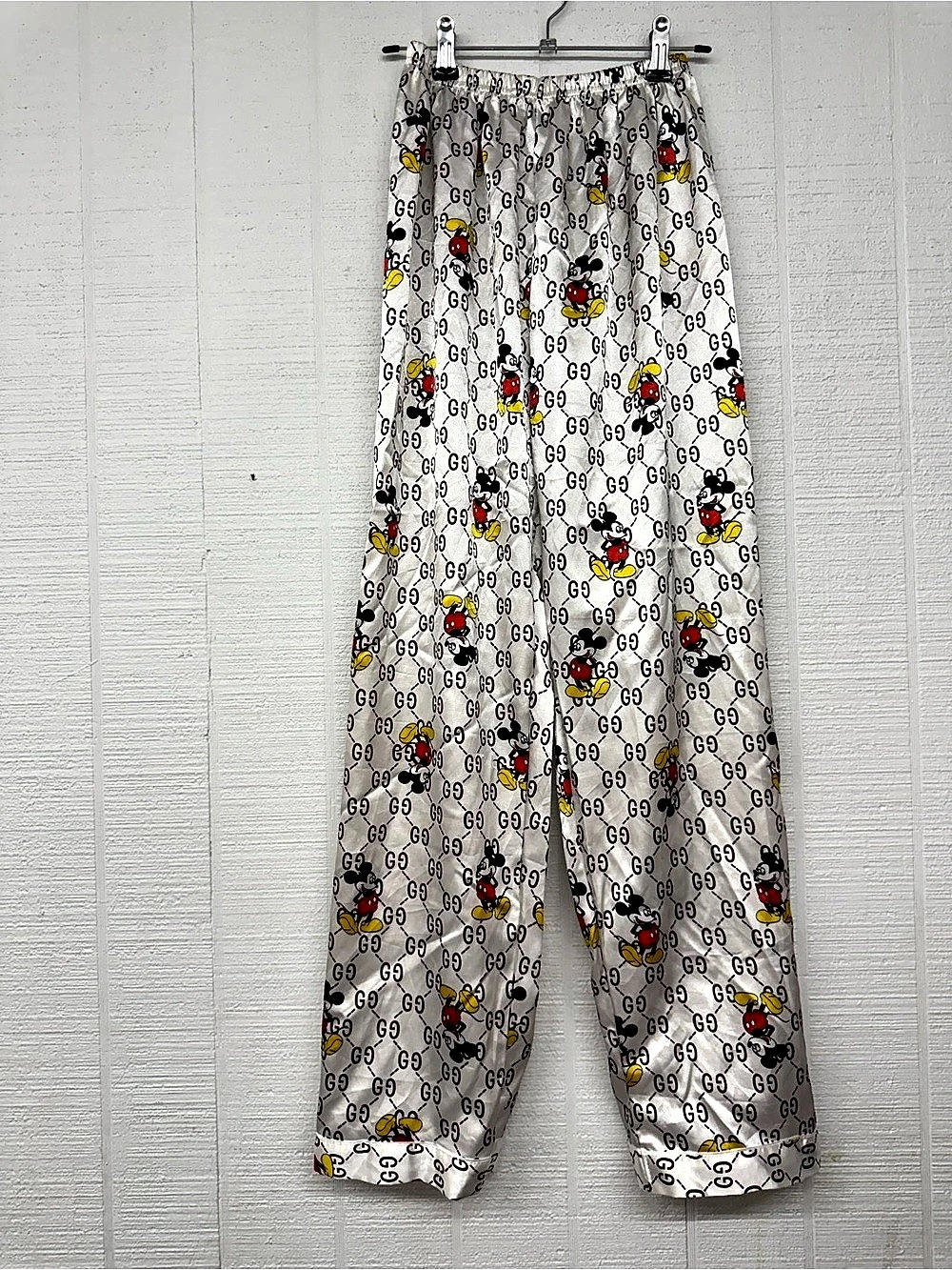 Mickey Mouse Print Wide Leg Pants